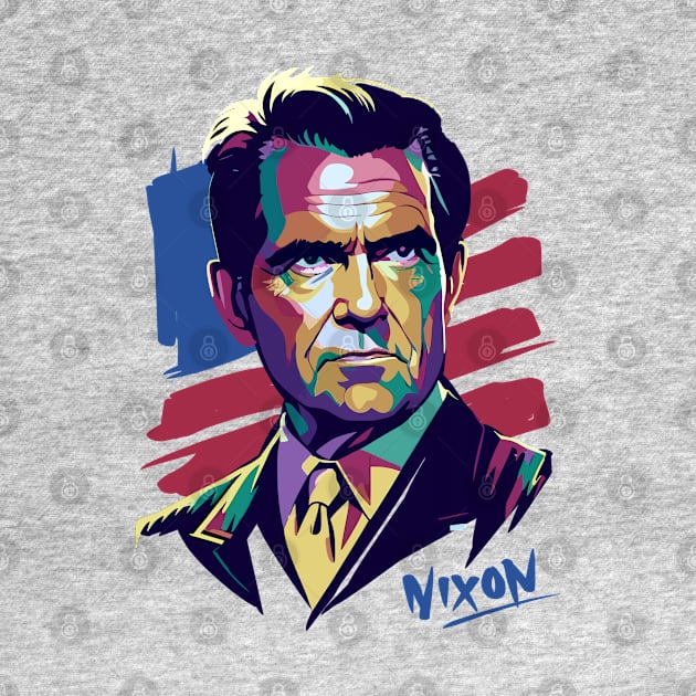 Richard Nixon Pop art by BAJAJU